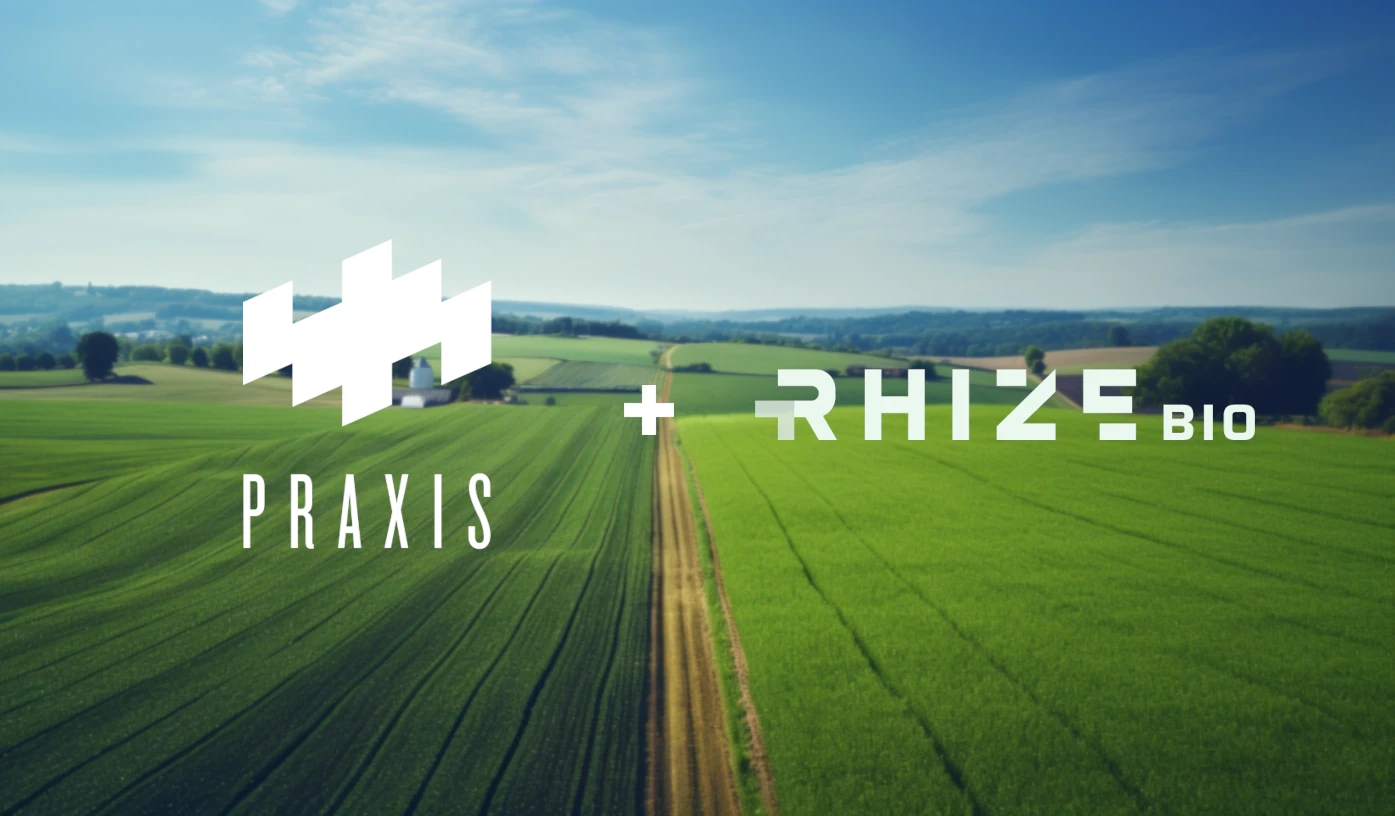 Announcement of RhizeBio's acceptance into Praxis' 2024 Business Accelerator Program.